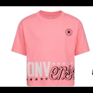 CONVERSE Big Girls T-shirt In Electric Blush Heather